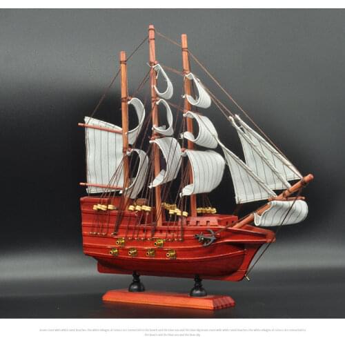 3D Wooden Assembly sailing boat, Mediterranean mood birthday gifts Ship Assembly Model Classical Wooden Boat troom Decoration