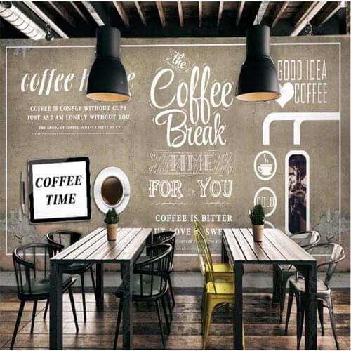 Drop Shipping wallpaper For Walls 3 D 3d Personality European Style Wallpaper Black Retro Coffee Shop Shop Wallpaper Brick Mural