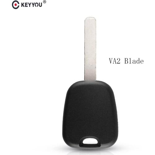 KEYYOU VA2 Blank Blade Replacement Transponder Auto Car Key Case Shell for Peugeot for Citroen C2 No Chip