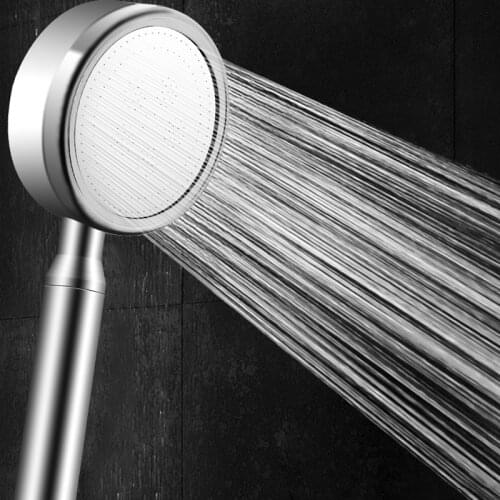 MJEBM Space aluminum hand-held shower head used for pressurizing water saving nozzle in bathroom High pressure massage spa