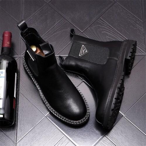 Fashion Thick Bottom Men Shoes Luxury Designer Sneakers High Tops Punk Casual Martin Boots Zapatillas Hombre