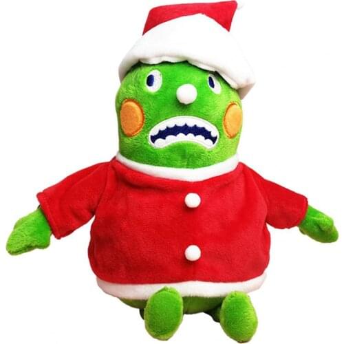 Skin-friendly Snowman Stuffed Doll Toy Cartoon Design Elastic Green Christmas Snowman Stuffed Plush Toy Kids Gift