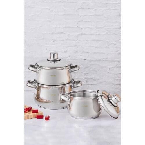 Azure 6 Piece Steel Cookware Set