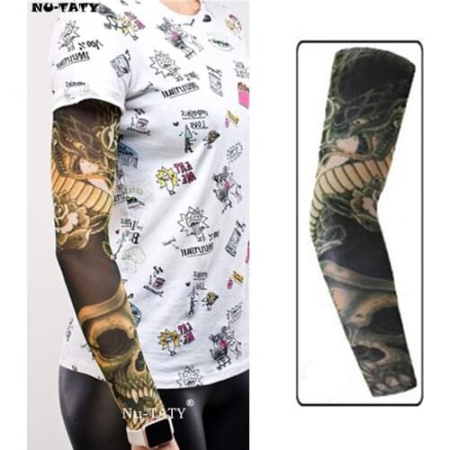 Nu-TATY Chinese snake Man&woman style Tattoo Sleeve Stockings Body Art Leggings Cool Boys Girls Party Wearings