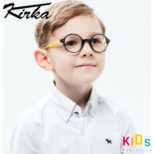 Glasses For Boys Round Kids Glasses Yellow Circle Children Eyeglasses Acetate Optical Frames kids Eyeglass Frame