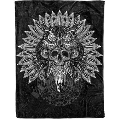 Viking Tattoo Spirit Blanket Fleece Blanket 3D printed Wearable Blanket Adults/kids Fleece Blanket Sherpa Blanket