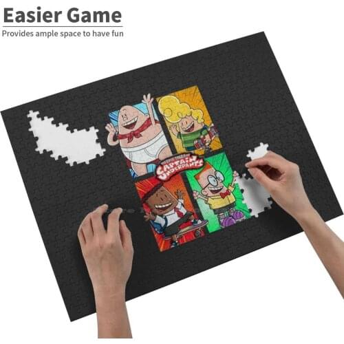 Captain Underpants The First Epic Movie 4 Square Friends 300 500 1000 Pcs Jigsaw Puzzle For Adult Kids Game Toy Gift Epic