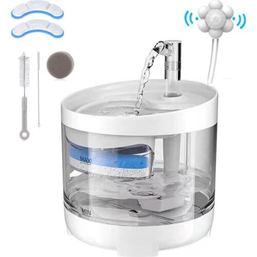 Cat Dog Water Fountain Automatic Filtered Water Dispenser for Pet Healthy Drinking Fountain 1.6L Water Capacity Pet Water Bowl