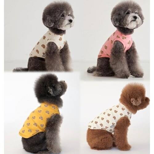 Bear Dog Shirt Summer Small Dog Clothes Chihuahua Tshirt Puppy Vest Yorkshire Pet Clothes Teddy Poodle Ropa Perro Pets Clothing