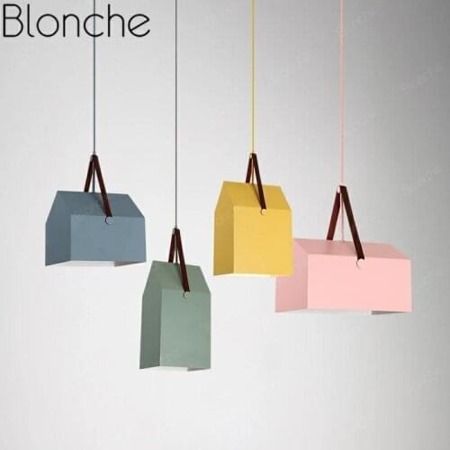 Modern Home Shape Pendant Lamp Creative Led Hanging Lights for Indoor Light Fixtures Nordic Kitchen Dining Room Bedroom Lamp