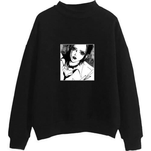 Manga comics Tv NANA High Collar Sweatshirts Winter Stylish Long Sleeve Casual Male female Harajuku Coats Turtleneck