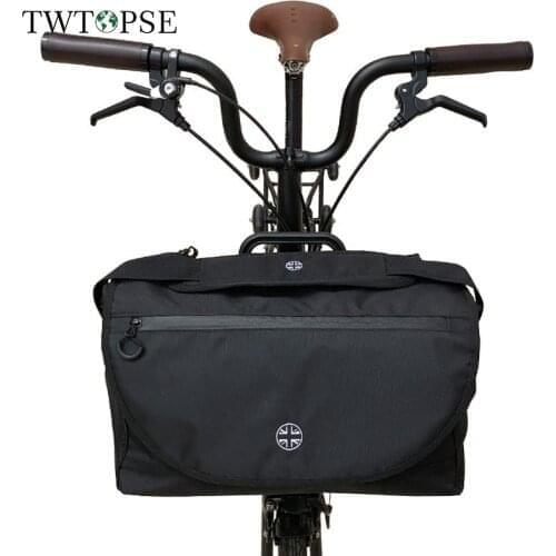 TWTOPSE Bicycle British Flag S Bag For Brompton Folding Bike Bicycle Bag Pannier Basket 3SIXTY PIKES 3 Holes Dahon Tern Fnhon
