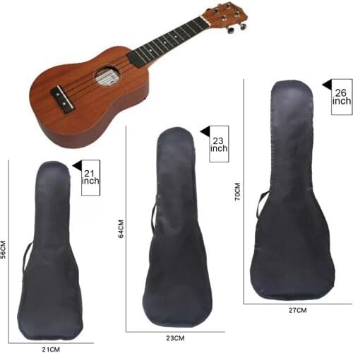 21/23/26in Waterproof Ukulele Bag Carrying Carry Case Bag Holder Sleeve Oxford Monolayer Bags Single Shoulder Backpack Padded