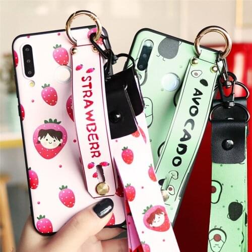 Y6 2018 Wrist Strap Case For Huawei Mate 30 Pro 20 10 P10 P8 P9 P20 P30 Lite Pro P Smart 2019 Couple Cover With Lanyard Soft TPU