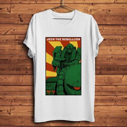 GUNDAM Zaku funny anime t shirt men new white casual tshirt homme JAPAN manga unisex streetwear t-shirt