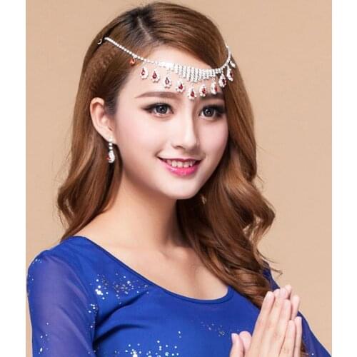 2016 Women Dancewear Jewelry Set for Dance (Headpiece/Necklace + earrings) 2pcs Diamond Jewelries Set Belly Dance Accessories