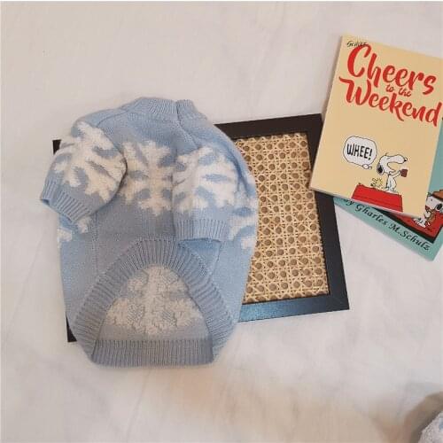 Winter Dog Clothes for Small Dogs Sweater for French Bulldog Yorkies Outfit Warm Coat for Chihuahua Pet Puppy Clothing Snowflake