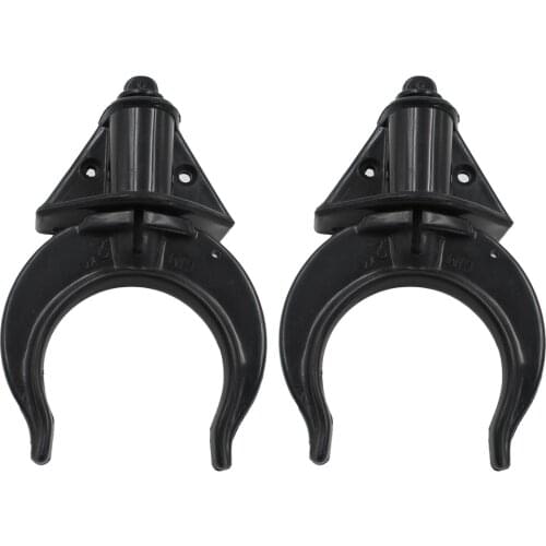 2 Pieces Black Marine Canoes Boat Oar Lock Holders Rowlocks Durable Plastic