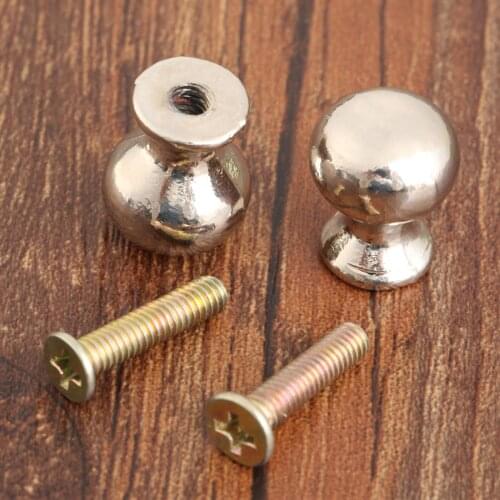 2Pcs Knobs Modern Furniture Handles Door Cupboard Drawer Kitchen Mini Pull Handle Alloy Knob Furniture Hardware 18*14mm Silver