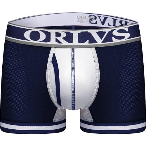 2020 ORLVS Brand New designed Brand Men Underwear Briefs Slip Mesh Shorts Cueca Gay men sexy Male panties Breathable OR399