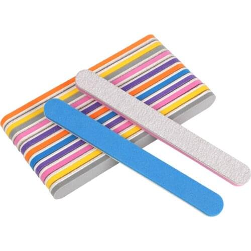 30pcs Colorful Nail Buffer Sponge Files For UV Gel Nail Polish Polishing Sanding Sandpaper Block Double Sided Nail Art Manicure
