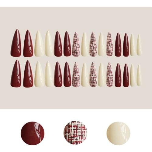 30Pcs Newest French Fake Nails Detachable Long Coffin Leopard Professional Artificial False Nails Full Cover Nail Art Tip Tool