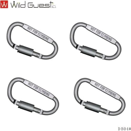 4 pcs D-Ring Carabiner Camping Survival Tool Outdoor Key Chain Climbing Carabiner Screw Lock Hook Aluminum Hanging Buckle