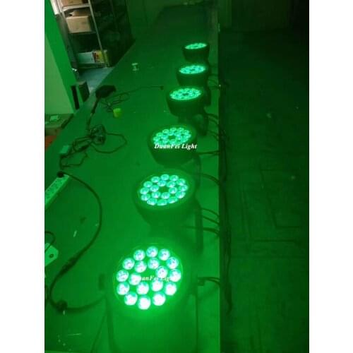 8pcs/lot 18x10W led flat par rgbw waterproof dmx led par out door led wash wall