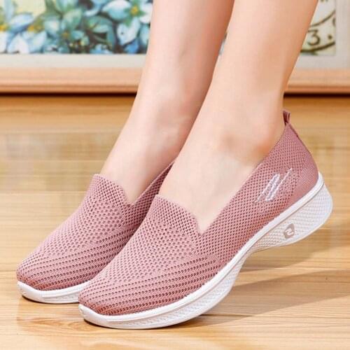 2021 Spring Fashion Ballet Flats Women Mesh Pink Ladies Loafers Luxury Creepers Platform Ballerina Shoes Woman Sport Sneakers