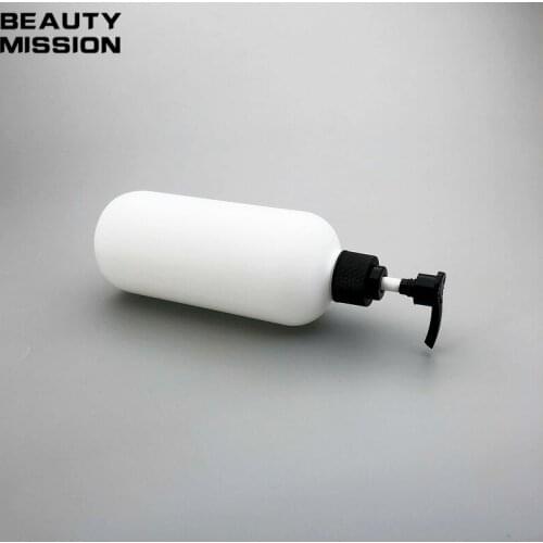 BEAUTY MISSION 500ml 10pcs High-grade White HDPE Bottle With Lotion Pump, Large Size for Shower Gel Shampoo Plastic Empty Bottle