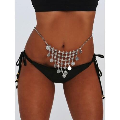 Boho Coins Waist Chains Body Chains Beach Belts Fashion Body Accessories Jewelry for Women and Girls