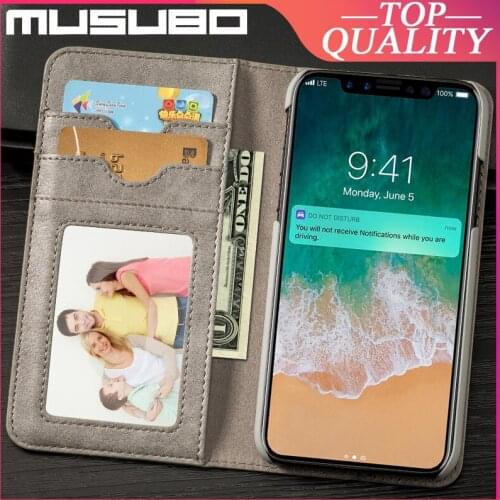 Musubo Genuine Leather Cases Cover For iPhone X XR Xs Max 11 Pro Max 8 7 Plus 6 Funda Luxury Case Card Slot Wallet Casing Coque