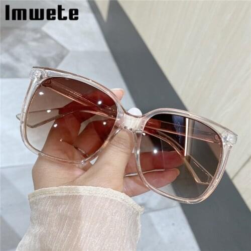 Imwete Classic Square Sunglasses Women Vintage Oversized Sunglasses Men Retro Luxury Design Black Sun Glasses Shades UV400
