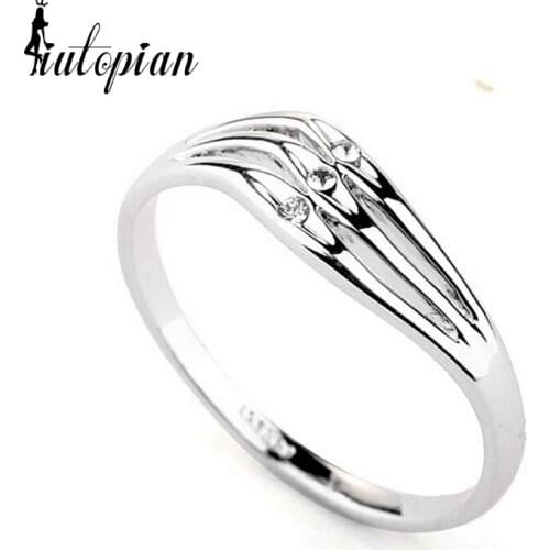 Italina Rigant Fashion Engagement Ring Made With Austrian Crystal Stellux Top Quality Zirconia 1#RG91736silver