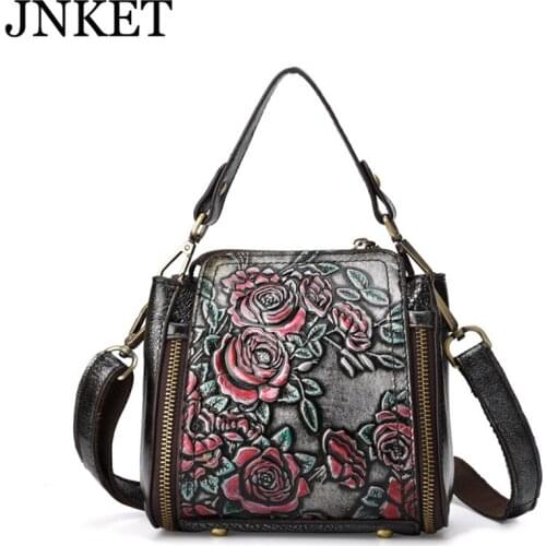 JNKET New Fashion Womens Shoulder Handbag Retro Manual Embossing Messenger Bag Tote Bag Crossbody Bag Bucket Bag