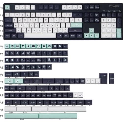 Mustard Blue White Keycaps For Cherry Mx Gateron Kailh Box TTC Switch Mechanical Keyboard 64 87 96 104 108 OSA ABS ISO Key Caps