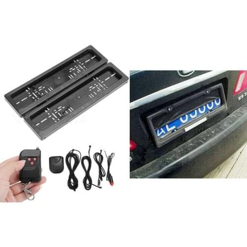 Kit European Size License Plate Frame Cover Up Roller Protect High Quality, Provides Strong and Durable Protection