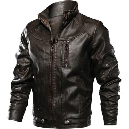 Leather Jacket Men Brand Casual Solid Mens Leather Jackets Autumn Winter Motorcycle PU Leather Male Outwear jaqueta de couro