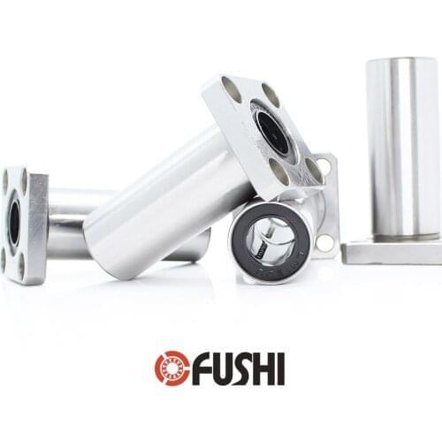 LMK LUU Square Flange Long Linear Bearing ( 4 Pcs ) LMK6LUU LMK8LUU LMK10LUU LMK12LUU LMK13LUU Square Flange Type Linear Bearing