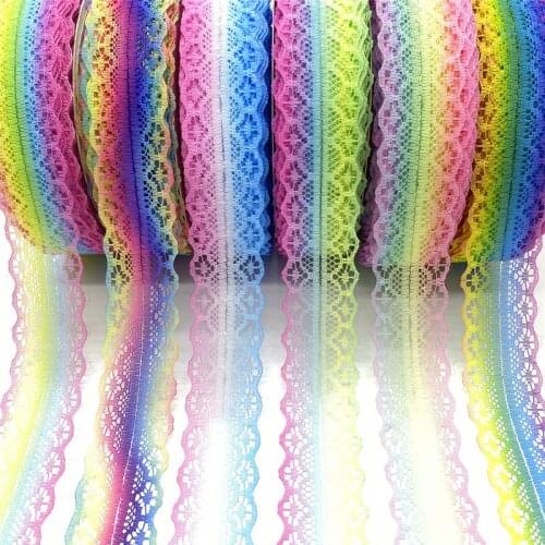 5Yards 28mm Double color Wide Bilateral Handicrafts Embroidered Net Lace Trim Ribbon Wedding Birthday Christmas Decorations