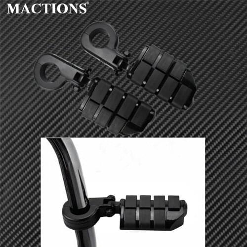 Motorcycle Footpegs 32mm 1.25" Highway Bar Foot Pegs Footrest Pedal With Mount For Harley Sportster XL Dyna Softail Touring FLHR