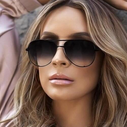 2021 New Fashion Women Sunglasses Square Metal Full Frame Sun Glasses Men Gradient Lens Double Beam Unisex Glasses Polygon Alloy