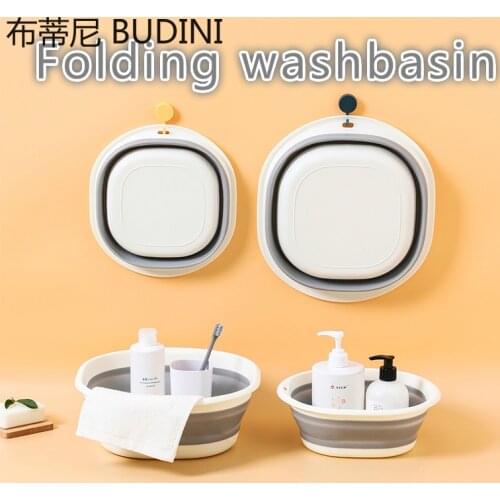 Portable Folding Washbasin Home Telescopic Plastic Laundry Tub travel Folding Kitchen organizer Home Water Bowl Fruit tray