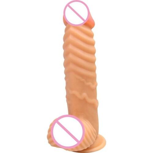 Skin feels realistic dildo soft liquid silicone huge big penis female masturbation with suction cup sex toys for couple