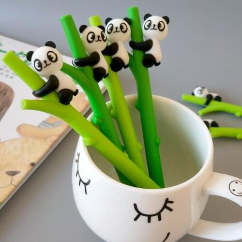 1 pcs New Creative Cartoon students Childrens Pen signature Pen climbing Tree Panda Bamboo stationary