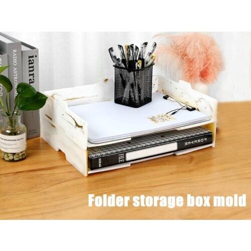 DIY Crystal Epoxy Resin Mould Desktop Folder Storage Box Silicone Mould Stationery Box Notebook Epoxy Set