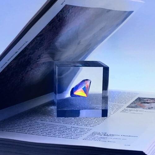 Rainbow Crystal Diamond 40MM Light Diamond Creative Valentines Day Birthday Gift Couple Commemorative Meaning Light Cube