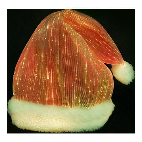Luminous LED Christmas Magic Hat Optical fibre Santa Claus Halloween Cosplay