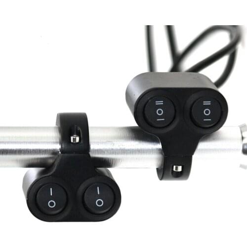 7/8" 22mm Universal Motorcycle Switch Aluminum Alloy Dual Control Headlight Double Flasher Speaker Switch for Motorbike ATV