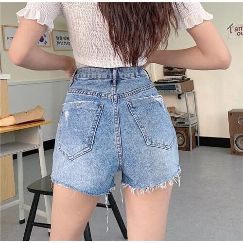 Varofi high waisted jeans short pants women woman shorts Plus Size Summer Womens Denim Shorts Large Size 5XL jeans woman